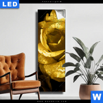Leuchtbild Goldene Rose Schmal Produktvorschau mit dem Bild Goldene Rose im Format Schmal.
