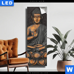 Leuchtbild Goldener Buddha Schmal Produktvorschau mit dem Bild Goldener Buddha im Format Schmal.