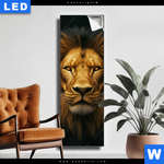 Leuchtbild Goldener Loewe Schmal Produktvorschau mit dem Bild Goldener Löwe im Format Schmal.
