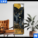 Leuchtbild Goldener Panther Schmal Produktvorschau mit dem Bild Goldener Panther im Format Schmal.