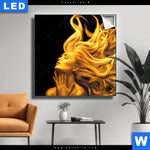 Leuchtbild Goldenes Haar No 3 Quadrat Produktvorschau mit dem Bild Goldenes Haar No.3 im Format Quadrat.