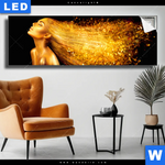 Leuchtbild Goldenes Haar Panorama Produktvorschau mit dem Bild Goldenes Haar im Format Panorama.