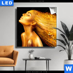 Leuchtbild Goldenes Haar Quadrat Produktvorschau mit dem Bild Goldenes Haar im Format Quadrat.