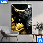 Leuchtbild Goldenes Hochlandrind Hochformat Produktvorschau mit dem Bild Goldenes Hochlandrind im Format Hochformat.