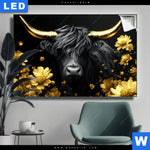Leuchtbild Goldenes Hochlandrind Querformat Produktvorschau mit dem Bild Goldenes Hochlandrind im Format Querformat.