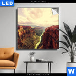 Leuchtbild Grand Canyon Landschaft Quadrat Produktvorschau mit dem Bild Grand Canyon Landschaft im Format Quadrat.