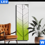 Leuchtbild Gruenes Blatt Schmal Produktvorschau mit dem Bild Grünes Blatt im Format Schmal.