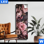 Leuchtbild Hellrosa Blumen Schmal Produktvorschau mit dem Bild Hellrosa Blumen im Format Schmal.