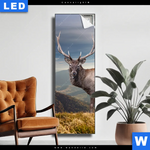 Leuchtbild Hirsch In Der Herbstzeit Schmal Produktvorschau mit dem Bild Hirsch in der Herbstzeit im Format Schmal.