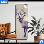Leuchtbild Hirsch Wald No 1 Schmal Produktvorschau mit dem Bild Hirsch & Wald No.1 im Format Schmal.