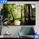 Leuchtbild Im Wald Querformat Produktvorschau mit dem Bild Im Wald im Format Querformat.