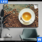 Leuchtbild Kaffee Genuss Querformat Produktvorschau mit dem Bild Kaffee-Genuss im Format Querformat.
