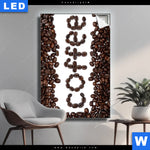 Leuchtbild Kaffeegenuss Aus Besten Bohnen Hochformat Produktvorschau mit dem Bild Kaffeegenuss aus besten Bohnen im Format Hochformat.