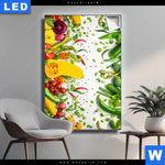 Leuchtbild Knackiges Frisches Gemuese Hochformat Produktvorschau mit dem Bild Knackiges frisches Gemüse im Format Hochformat.