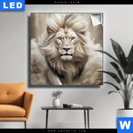 Leuchtbild Koenig Der Tiere Quadrat Produktvorschau mit dem Bild König der Tiere im Format Quadrat.