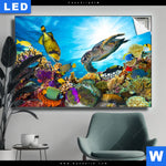 Leuchtbild Korallen Fische Querformat Produktvorschau mit dem Bild Korallen & Fische im Format Querformat.