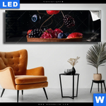 Leuchtbild Kuchen Mit Frischen Beeren Panorama Produktvorschau mit dem Bild Kuchen mit frischen Beeren im Format Panorama.