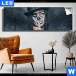 Leuchtbild La Calavera Catrina Panorama Produktvorschau mit dem Bild La Calavera Catrina im Format Panorama.