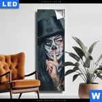 Leuchtbild La Calavera Catrina Schmal Produktvorschau mit dem Bild La Calavera Catrina im Format Schmal.