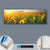 Canvalight® Leuchtbild | Leuchtend gelbe Sonnenblumen am Abend | Panorama