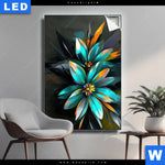 Leuchtbild Leuchtende Fantasieblueten Hochformat Produktvorschau mit dem Bild Leuchtende Fantasieblüten im Format Hochformat.