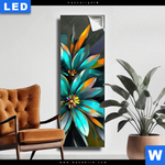 Leuchtbild Leuchtende Fantasieblueten Schmal Produktvorschau mit dem Bild Leuchtende Fantasieblüten im Format Schmal.