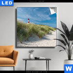 Leuchtbild Leuchtturm No 1 Quadrat Produktvorschau mit dem Bild Leuchtturm No. 1 im Format Quadrat.