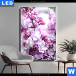 Leuchtbild Lila Fliederblueten Hochformat Produktvorschau mit dem Bild Lila Fliederblüten im Format Hochformat.