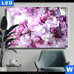 Leuchtbild Lila Fliederblueten Querformat Produktvorschau mit dem Bild Lila Fliederblüten im Format Querformat.