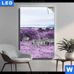 Leuchtbild Lila Savanne Kopie Hochformat Produktvorschau mit dem Bild Lila Savanne im Format Hochformat.