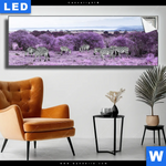Leuchtbild Lila Savanne Kopie Panorama Produktvorschau mit dem Bild Lila Savanne im Format Panorama.