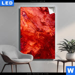 Leuchtbild Liquid Marmor Rot Hochformat Produktvorschau mit dem Bild Liquid Marmor rot im Format Hochformat.