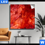 Leuchtbild Liquid Marmor Rot Quadrat Produktvorschau mit dem Bild Liquid Marmor rot im Format Quadrat.