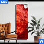 Leuchtbild Liquid Marmor Rot Schmal Produktvorschau mit dem Bild Liquid Marmor rot im Format Schmal.