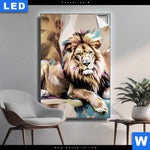 Leuchtbild Loewe Koenig Der Tiere Hochformat Produktvorschau mit dem Bild Löwe - König der Tiere im Format Hochformat.
