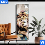 Leuchtbild Loewe Koenig Der Tiere Schmal Produktvorschau mit dem Bild Löwe - König der Tiere im Format Schmal.