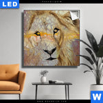Leuchtbild Loewe Quadrat Produktvorschau mit dem Bild Löwe im Format Quadrat.