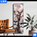 Leuchtbild Loewen Harmonie In Pastell Schmal Produktvorschau mit dem Bild Löwen - Harmonie in Pastell im Format Schmal.