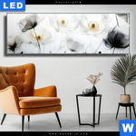 Leuchtbild Luftige Bluetenstille Panorama Produktvorschau mit dem Bild Luftige Blütenstille im Format Panorama.