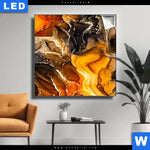 Leuchtbild Luxury Abstract Fluid Art No 5 Quadrat Produktvorschau mit dem Bild Luxury Abstract Fluid Art No. 5 im Format Quadrat.
