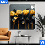 Leuchtbild Luxus Rosen Quadrat Produktvorschau mit dem Bild Luxus Rosen im Format Quadrat.