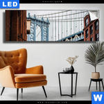 Leuchtbild Manhattan Panorama Produktvorschau mit dem Bild Manhattan im Format Panorama.