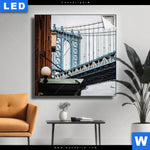 Leuchtbild Manhattan Quadrat Produktvorschau mit dem Bild Manhattan im Format Quadrat.