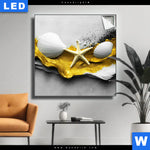 Leuchtbild Maritime Muschel Kunst Quadrat Produktvorschau mit dem Bild Maritime Muschel-Kunst im Format Quadrat.