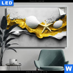 Leuchtbild Maritime Muschel Kunst Querformat Produktvorschau mit dem Bild Maritime Muschel-Kunst im Format Querformat.