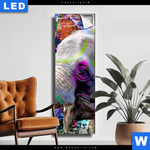 Leuchtbild Moderner Bunter Elefant No 2 Schmal Produktvorschau mit dem Bild Moderner bunter Elefant No. 2 im Format Schmal.