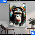 Leuchtbild Musikalischer Affe Hochformat Produktvorschau mit dem Bild Musikalischer Affe im Format Hochformat.