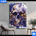 Leuchtbild Mystische Schaedelkunst Hochformat Produktvorschau mit dem Bild Mystische Schädelkunst im Format Hochformat.