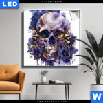 Leuchtbild Mystische Schaedelkunst Quadrat Produktvorschau mit dem Bild Mystische Schädelkunst im Format Quadrat.