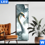 Leuchtbild Mystischer Schwan Im Nebel Schmal Produktvorschau mit dem Bild Mystischer Schwan im Nebel im Format Schmal.